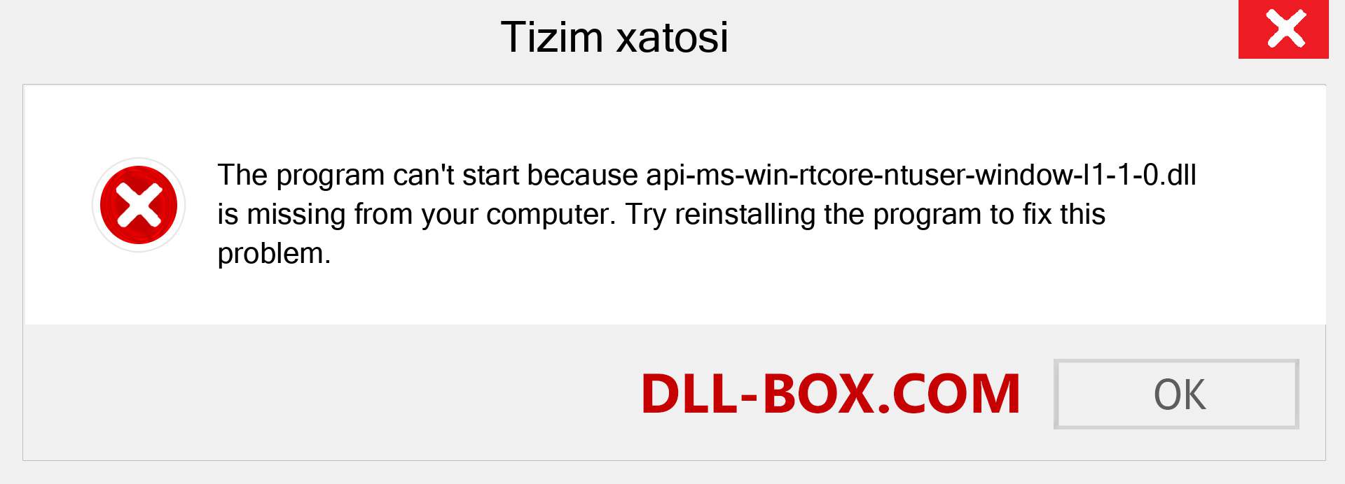 api-ms-win-rtcore-ntuser-window-l1-1-0.dll fayli yo'qolganmi?. Windows 7, 8, 10 uchun yuklab olish - Windowsda api-ms-win-rtcore-ntuser-window-l1-1-0 dll etishmayotgan xatoni tuzating, rasmlar, rasmlar